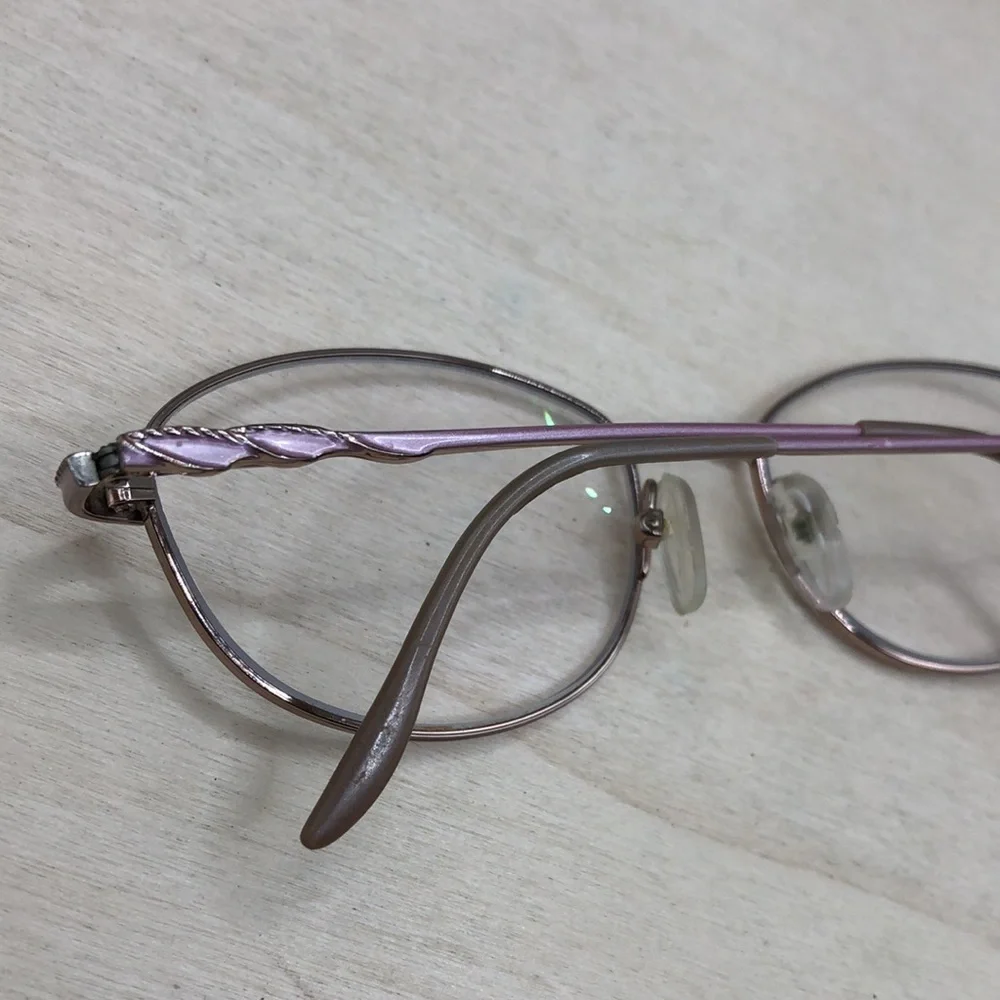Tres jolie 113 613 glasses FRAMES ONLY Oval 52-17-130 Lavender Silver